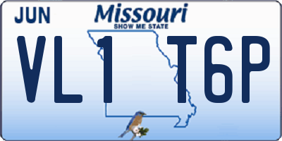 MO license plate VL1T6P