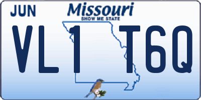 MO license plate VL1T6Q