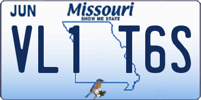MO license plate VL1T6S