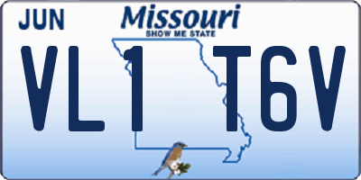 MO license plate VL1T6V
