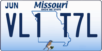 MO license plate VL1T7L
