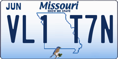 MO license plate VL1T7N