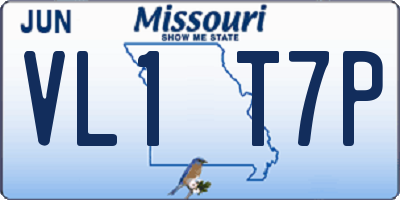MO license plate VL1T7P