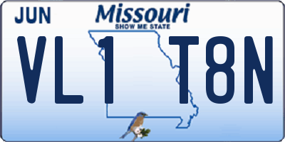 MO license plate VL1T8N