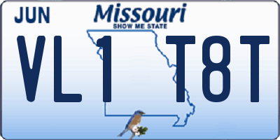 MO license plate VL1T8T
