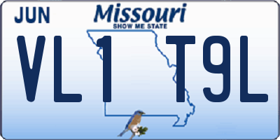 MO license plate VL1T9L