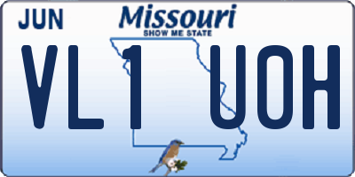MO license plate VL1U0H