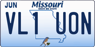 MO license plate VL1U0N
