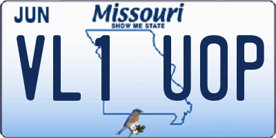 MO license plate VL1U0P