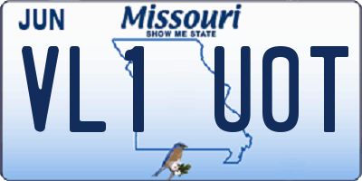 MO license plate VL1U0T