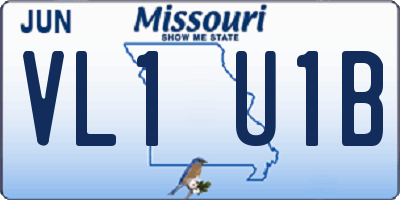 MO license plate VL1U1B