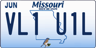 MO license plate VL1U1L