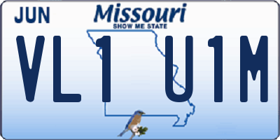 MO license plate VL1U1M