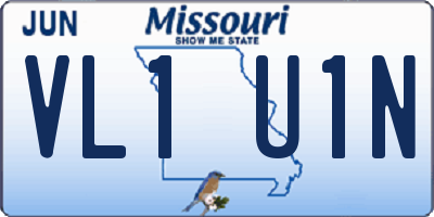 MO license plate VL1U1N