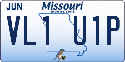 MO license plate VL1U1P