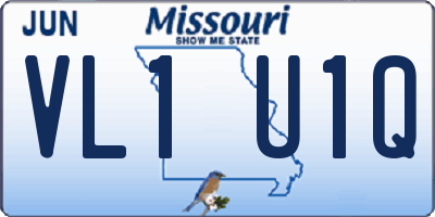 MO license plate VL1U1Q