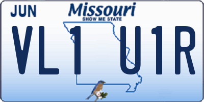 MO license plate VL1U1R