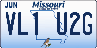 MO license plate VL1U2G