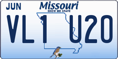 MO license plate VL1U2O