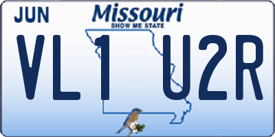 MO license plate VL1U2R