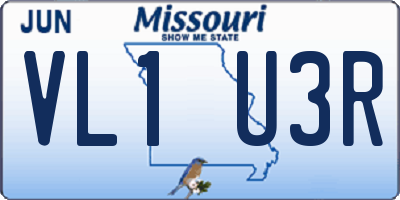 MO license plate VL1U3R