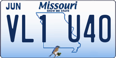 MO license plate VL1U4O