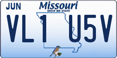 MO license plate VL1U5V