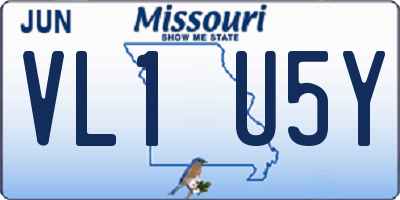 MO license plate VL1U5Y