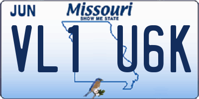 MO license plate VL1U6K
