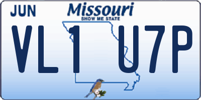 MO license plate VL1U7P