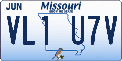 MO license plate VL1U7V