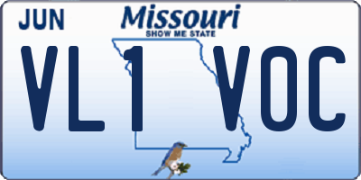 MO license plate VL1V0C