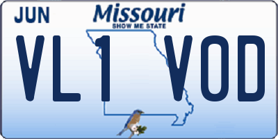 MO license plate VL1V0D