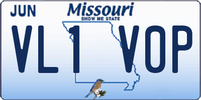MO license plate VL1V0P