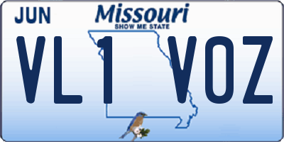MO license plate VL1V0Z