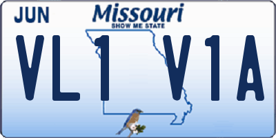 MO license plate VL1V1A