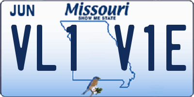 MO license plate VL1V1E