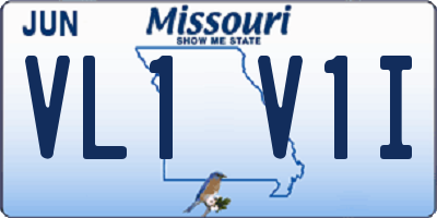 MO license plate VL1V1I