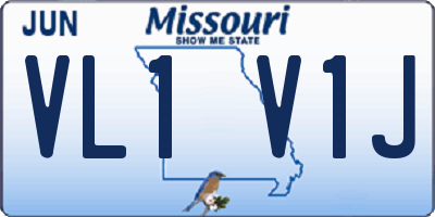 MO license plate VL1V1J