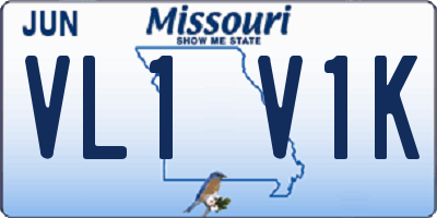 MO license plate VL1V1K