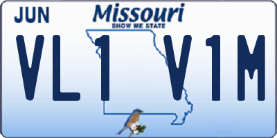 MO license plate VL1V1M