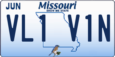 MO license plate VL1V1N