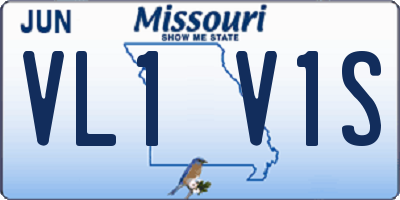 MO license plate VL1V1S