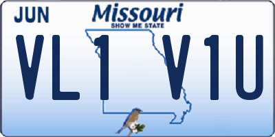 MO license plate VL1V1U