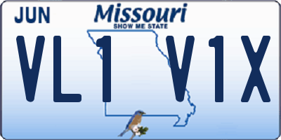 MO license plate VL1V1X