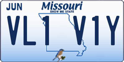 MO license plate VL1V1Y