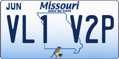 MO license plate VL1V2P