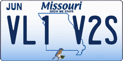 MO license plate VL1V2S