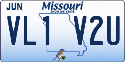 MO license plate VL1V2U