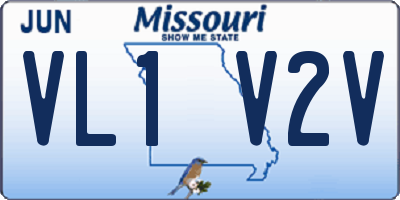 MO license plate VL1V2V
